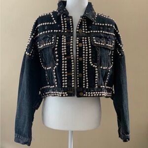 AKIRA Studded Jean Jacket